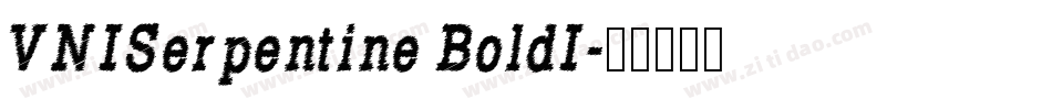 VNISerpentine BoldI字体转换